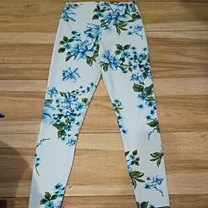 Beach Riot Baby Blue Floral Leggings Pants Fitness M
